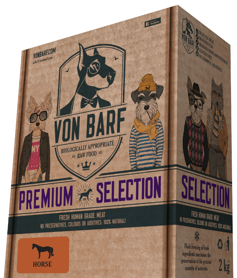 Horse recipe 8x 250gr (bone free)